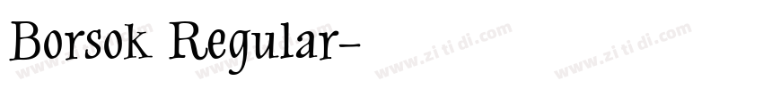 Borsok Regular字体转换